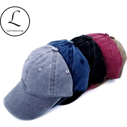 GZhilovingL Summer Solid Washed Cotton Branded Baseball Caps For Women Unisex Men Fitted Hats Casual Snapback Hats and Caps