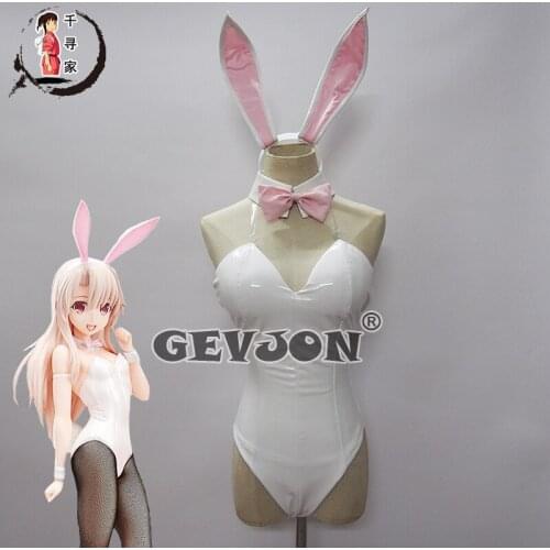Game Fate/Grand Order Illyasviel Von Einzbern Cosplay Costume Sexy White Bunny Girl Jumpsuit Role Play Clothing High-End Custom