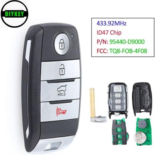 DIYKEY OEM Keyless GO Smart Remote Key FSK 433.92MHz ID47 Chip for Kia Sportage 2016-2019 P/N: 95440-D9000, FCC: TQ8-FOB-4F08