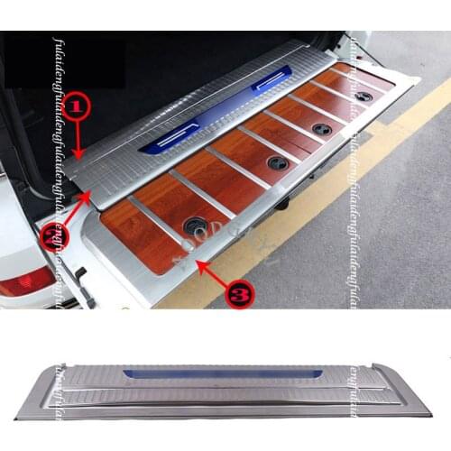 3pcs stainless Rear Trunk Tailgate Frame Molding protection Cover Trim For Toyota Land Cruiser 2008-2020 Car Accessories