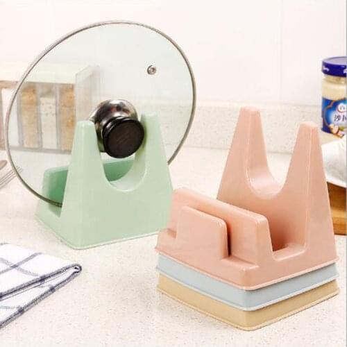 Kitchen Multi-functional Plastic Pot Cover Holder Household Chopping Board Shelf Shelving Knife Rest Cutting Board Holder