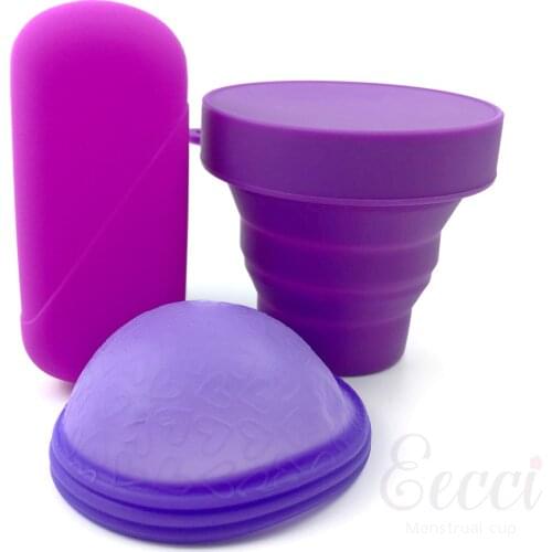 Menstrual Disc Flat-fit Design Menstrual copa Cup women Extra-Thin Menstrual Disc with sterilizer /case Tampon/Pad Alternative
