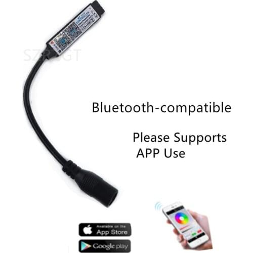 Mini RGB Bluetooth-compatible DC12V 24VMusic Led Controller For 2835 5050 LED Strip APP Led Controller
