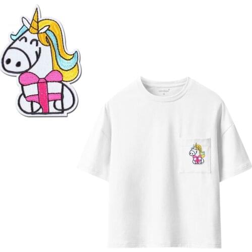 Horse unicorn flower Patches For Stripe Clothes Patch A-level Washable Iron On Applique DIY Clothing Sticker