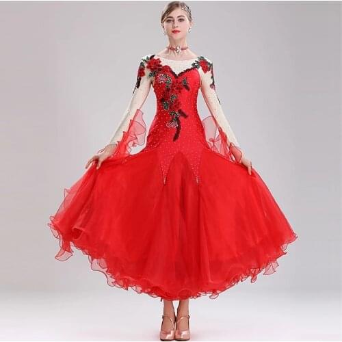 New ballroom waltz modern dance dress ballroom dance competition dresses standard ballroom dancing clothes tango dress