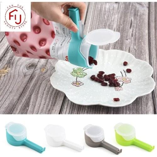 New Seal Pour Food Storage Bag Clip Snack Sealing Clip Keeping Fresh Sealer Clamp Plastic Helper Food Saver Travel Kitchen Tools