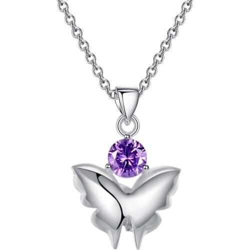 Wholesale Silver Plated Charm Jewelrys Necklace,free Shipping Fashion Fashion Jewelry Pendant Little Butterfly AN898
