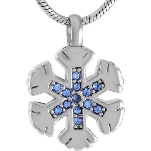 IJD9530 Stainless Steel Necklace women cremation urns ashes,'the joy of snow' memorial ash keepsake cremation jewelry personaly