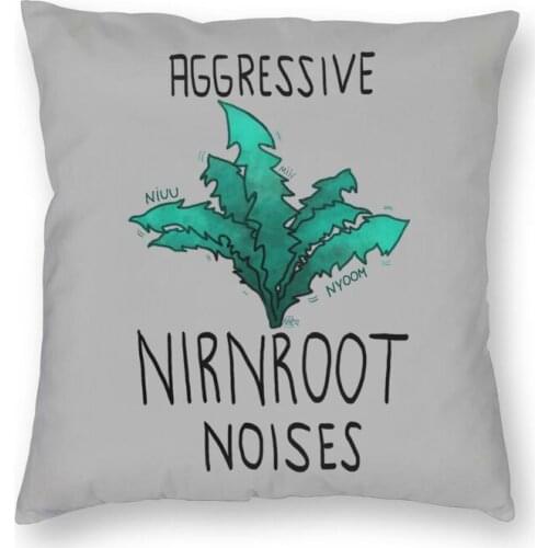 Personalized Skyrim Aggressive Nirnroot Noises Square Throw Pillow Cover Decoration Print Classic Graphic Cushion Cover for Sofa