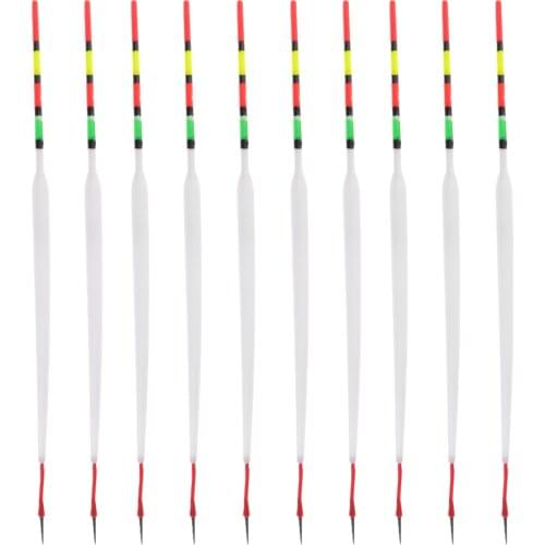 10pcs Plastic Fishing Sliding Floats Drift Tube Long Float Slips Fishing Indicator with Great Buoyancy