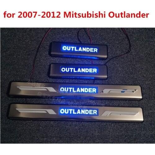 Blue LED Side Door Sill Scuff Plate for 2007-2012 Mitsubishi Outlander Auto parts
