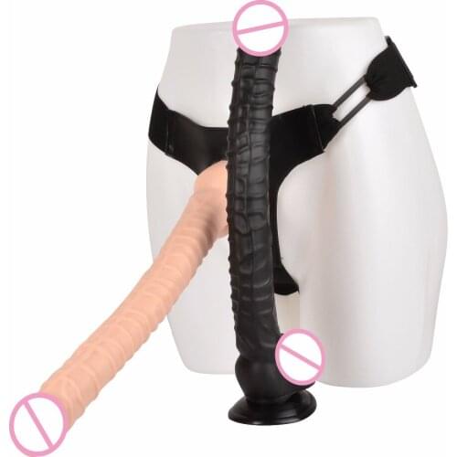 Lesbian strapless strapon super long dildo panties gay sex toys realistic soft dildos artificial penis strap on dildo for women