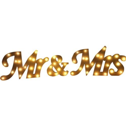 Wedding LED letter light "MR&MRS" wedding and night light home decoration