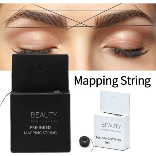 Microblading Supplies Eyebrow Marker thread Tattoo Brows Point 10m Pre Inked Brow Tattoo Pre-Inked Mapping String Eyebrow Thread