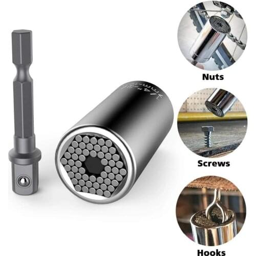 Universal Hardware Torque Wrench Head Set Socket Sleeve In Wrench 7-19mm Spanner Key Magic Portable Multi Hand Tools Dropship