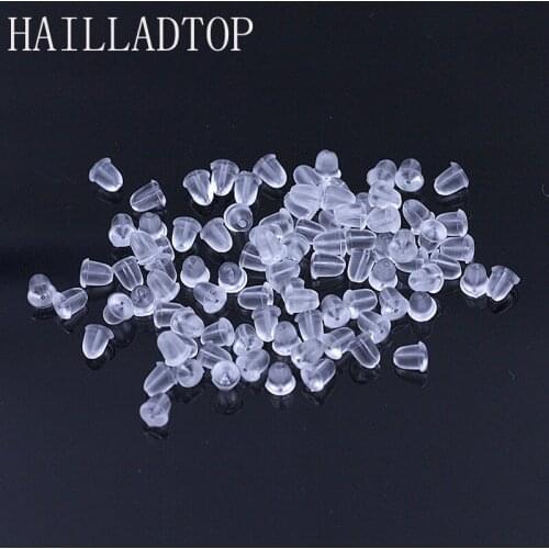 DIY Earring Backs Rubber Hooks Stopper Ear Plugging Jewelry Accessories Earring Plug Plastic Ear Caps Earplugs Stud Back