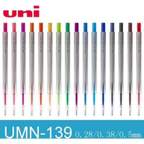 1pcs Japan Uni UMN-139 0.28/0.38/0.5MM Gel Pen STYLE FIT Series 0.5mm Art Gel Pens 16 color selection for Office School Supplies