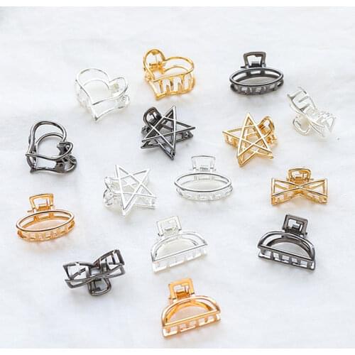 1Pcs Fashion Small Simple Wild Geometric Hair Claw For Women Girls Clamps Hair Crab Metal Hair Clip Claw Accessories Headwear