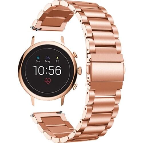 18MM Stainless Steel Straps For Fossil Gen 4 Q Venture HR /Gen 3 Q Venture Smart Watch Band Quick Release Wrist Bracelets Correa