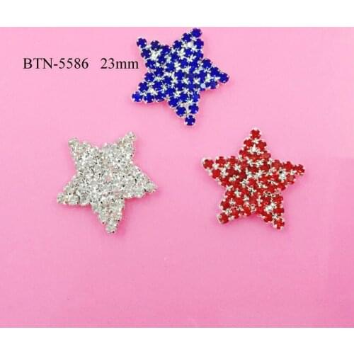 23mm star rhinestone button for DIY can mix colors 10PCS/LOT(BTN-5586)