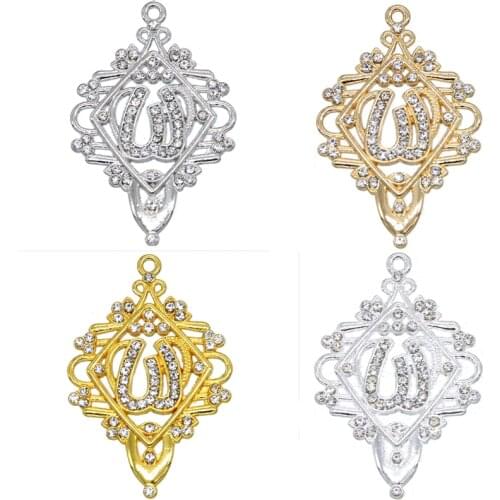 3pcs mixed color DIY Allah pendant necklace womens mens jewelry Middle East / Muslim / Islamic Arab Ahmed jewelry accessories