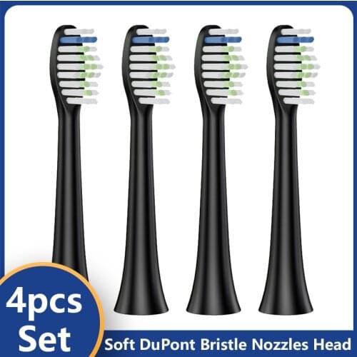 10pcs for ROAMAN G23 BAYER X7 10Pcs/Set Replace Sonic Electric ToothBrush Clean Brush Heads Black/Pink DuPont Smart Brush Head