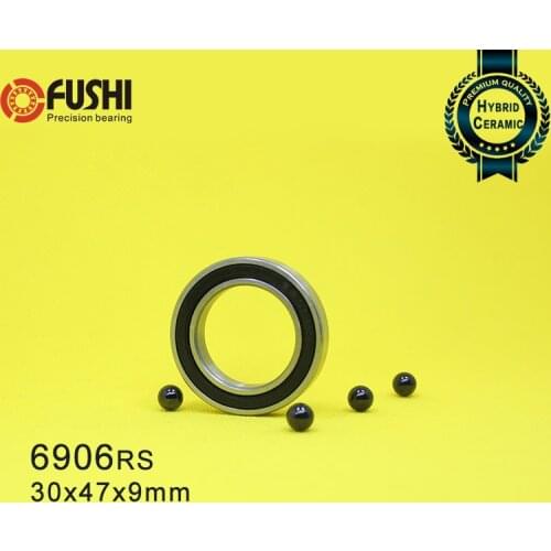 6906 Hybrid Ceramic Bearing 30x47x9 mm ABEC-1 ( 1 PC ) Bicycle Bottom Brackets & Spares 6906RS Si3N4 Ball Bearings
