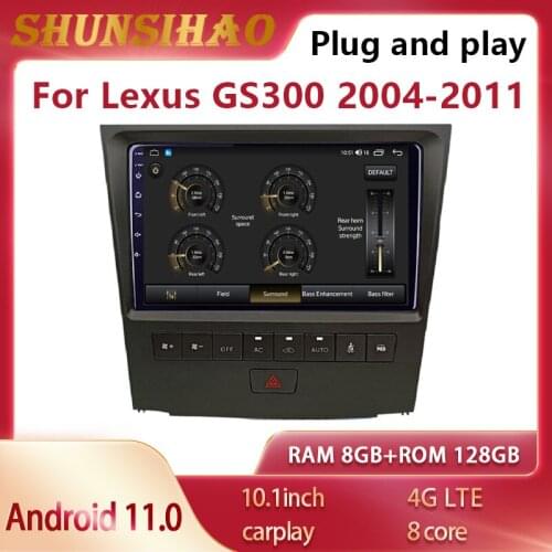 Ouchuangbo Car Radio For 10.1inch Lexus GS300 2004-2011 CarPlay Multimedia stereo head unit Player GPS Navi Android 10 6G+128G