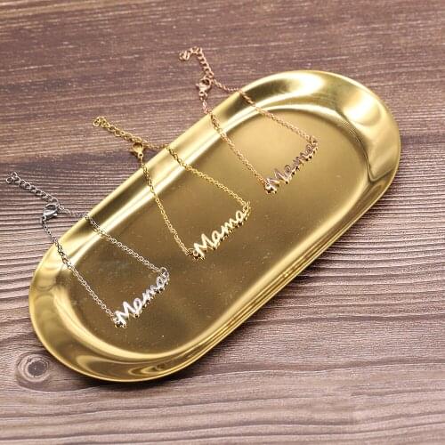 Stainless Steel Delicate Minimalism Mama Bracelet Bangle Jewelry Gift Best Mother Days Gift