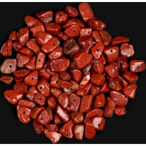 16 Inches Natural Irregular Redstone Jaspers Stone Chips Gravel Beads For Jewelry Making DIY Bracelet Necklace Accessories