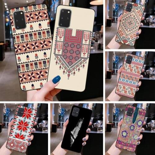 Embroidered Map of Palestine Phone Case For Samsung Galaxy S21 Plus Ultra S20 FE M11 S8 S9 plus S10 5G lite 2020