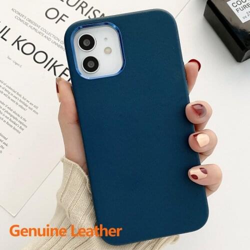 Genuine Leather Case for iPhone 12 Pro Max Luxury Business Magnetic Phone Back Cover for iPhone 12 With Animation Pop-up Window