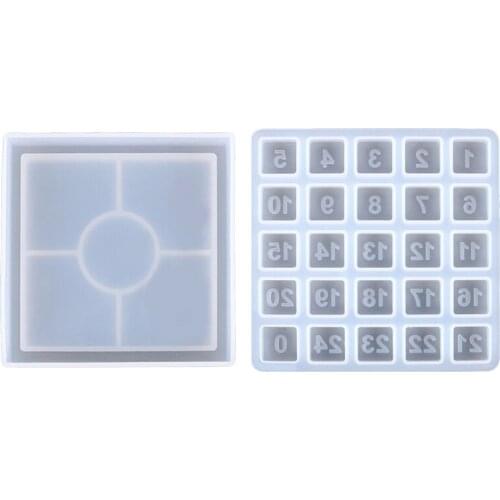 Digital Platter Glue Mould Combination Glue Mould Epoxy Molds Resin Casting Molds for Craft Making Agate Slice R58E