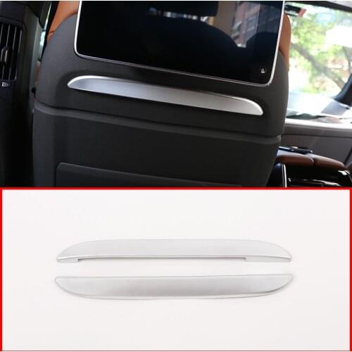 For BMW X5 G05 X7 G07 2019 ABS Carbon Fiber Silver Car Front Row Seat Decoration Strips Trim Accessories 2 Pcs