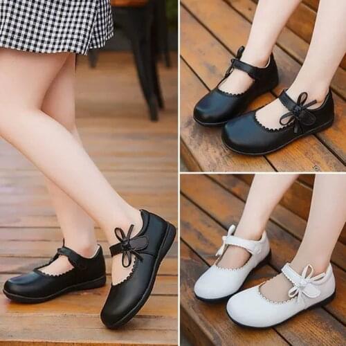 Spring and autumn girls childrens princess shoes school black leather shoes student dress shoes girls 3 4 5 6 7 8-15T