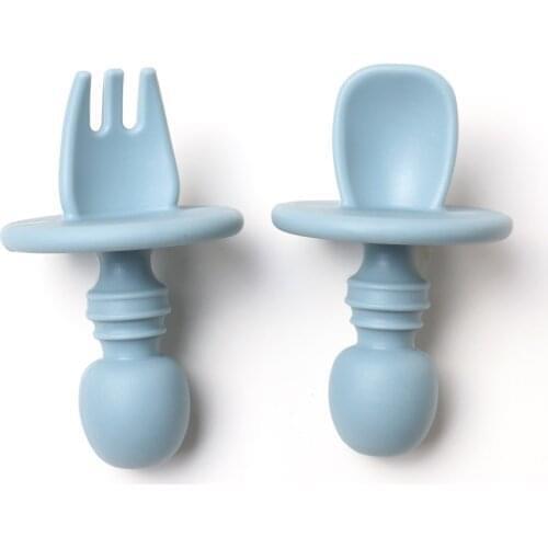 Baby Spoon Feeder Bpa Free Baby Mini Silicone Fork And Spoon Set
