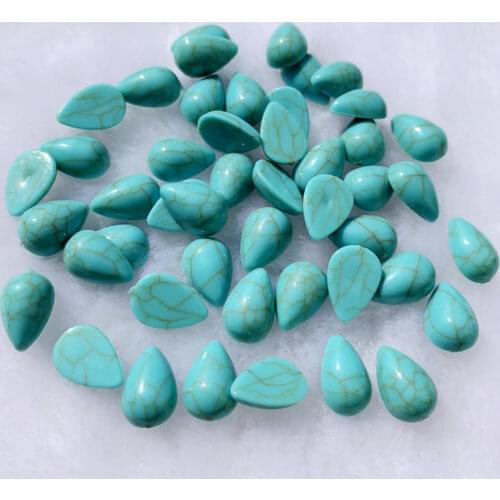 DIY 8*12mm Tear drop Shape Vintage Turquoise Rhinestones Resin Stick On Rhinestones Stone For Wedding Dress 300pcs -S434