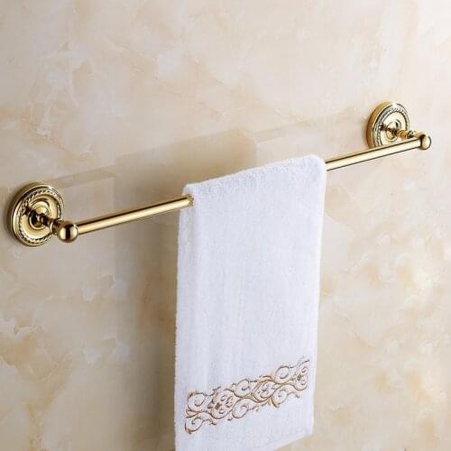 Double Towel Bar Golden Finish Wall Mounted Towel Holder,Towel Rack,Bathroom Accessories KD768