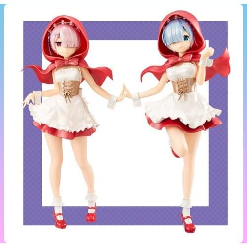 Anime Re Life in a different world from zero Anime Figures Rem Ram Little red riding hood PVC Model Toys Re Zero Action Figure