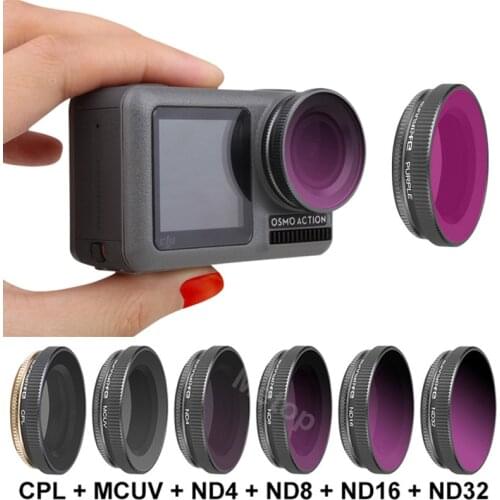 Camera Filters OSMO Action CPL/ND4/ND8/ND16/ND32 PL Circular Polarizer Filter for DJI OSMO Action Camera Acessories