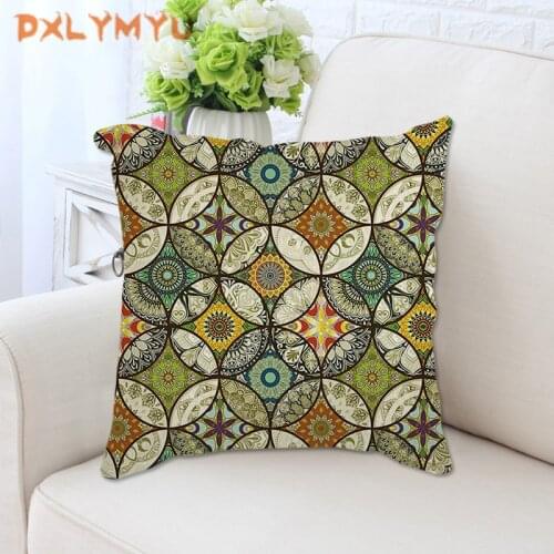Geometric Circle Print 18x18 Cushion Cover for Sofa Bed and Chair Cushion Covers for Home Decor Pillow Covers for Decoration