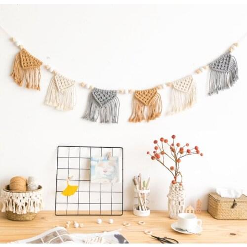 Tapiz Macrame Wall Tapestry Boho Home Decor Kawaii Tapestries for Living Room Childrens Room Tapiz Hogar Vintage Decoration