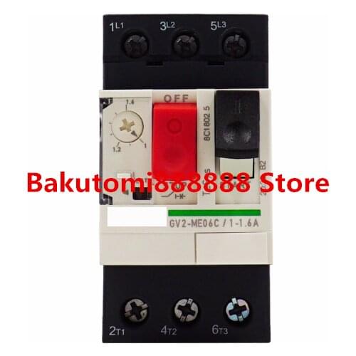 Electrical GV2ME06C 1-1.6A motor thermal magnetic circuit breaker GV2-ME06C 06C button 3P protection switch settings
