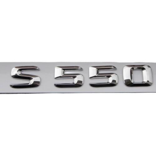 Chrome 3D ABS Plastic Car Trunk Rear Letters Badge Emblem Decal Sticker for Mercedes Benz S Class S550