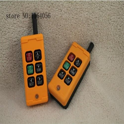 HS-6 2 Transmitters 6 Channels Hoist Crane Radio Remote Control System 220V AC