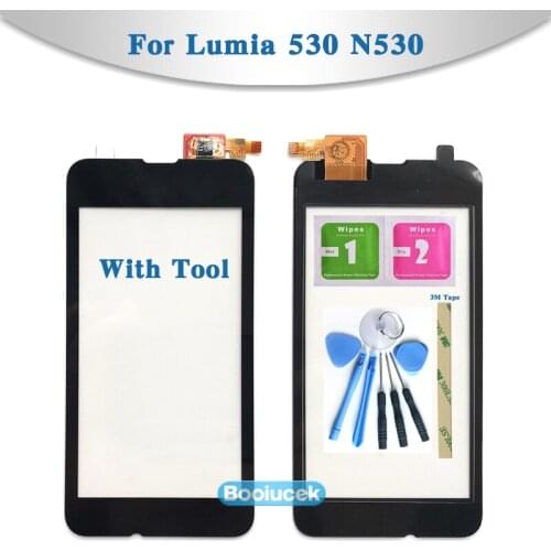 AAA Quality 4.0" For Nokia Microsoft Lumia 530 N530 Touch Screen Digitizer Sensor Outer Glass Lens Panel Black