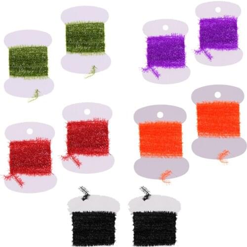 Tinsel Chenille Fly Tying Jig Fishing Lures Making Material Fishing Crystal Flash Line Tackles
