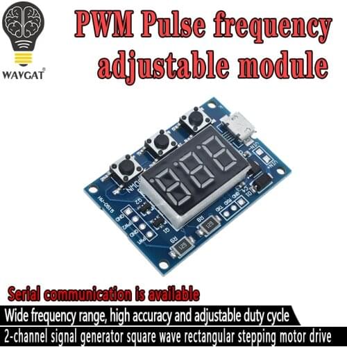 Micro USB DC 2CH Adjustable PWM Signal Generator Duty Cycle Pulse Frequency Module Digital LED Display Tube DC 5V 12V 24V DIY
