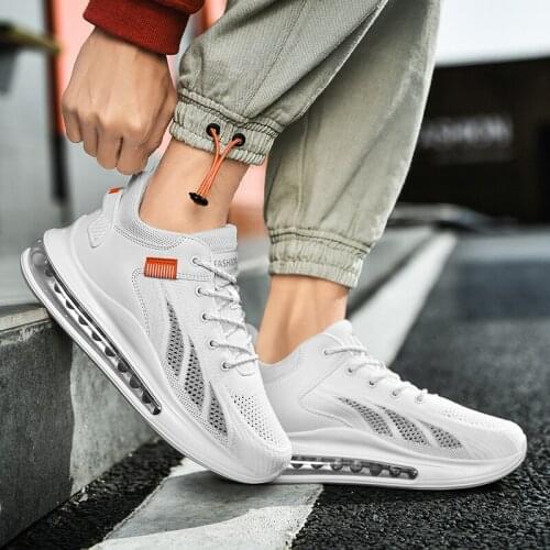 Men Casual Shoes New Lace-up Air Cushion Breathable Jogging Shoes Men Fashion Sneakers Classic Comfortable Outdoor Damping shoes