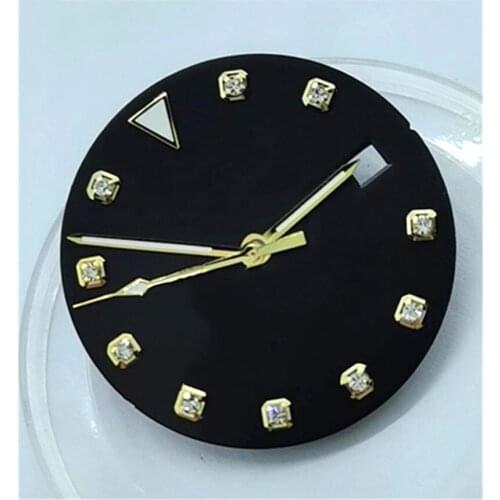 NO BLIGER logo 29.2mm mens watch dial is suitable for Miyota-DG-2813-3804 case automatic movement dials black